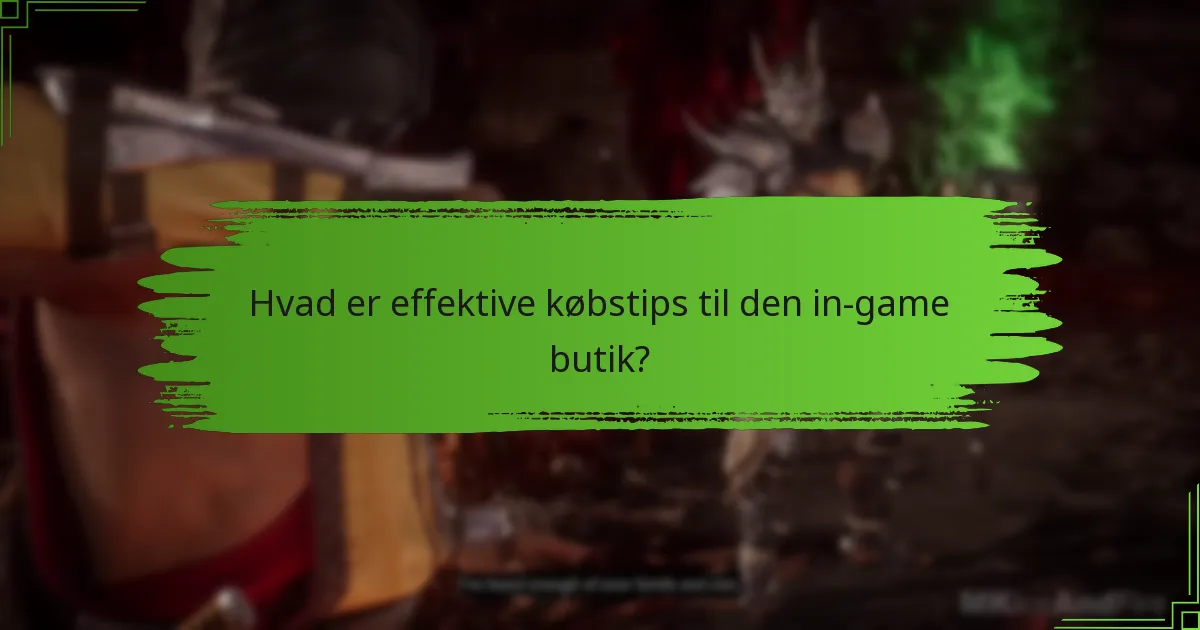 Hvad er effektive købstips til den in-game butik?