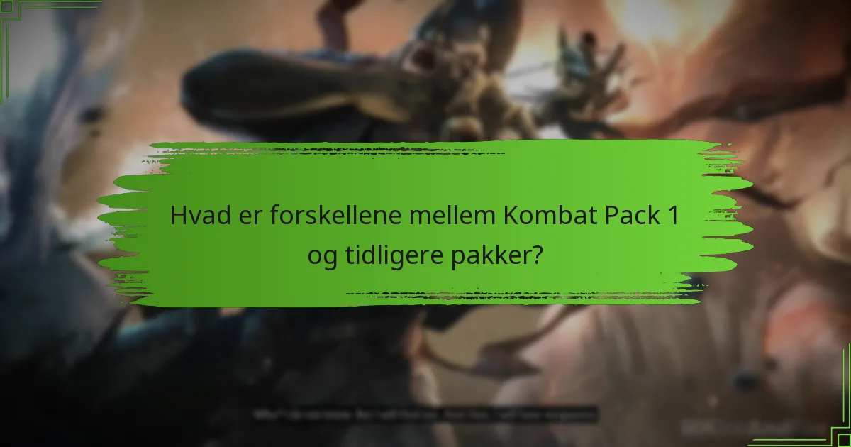 Hvilke karakterer er tilgængelige i Kombat Pack 1?